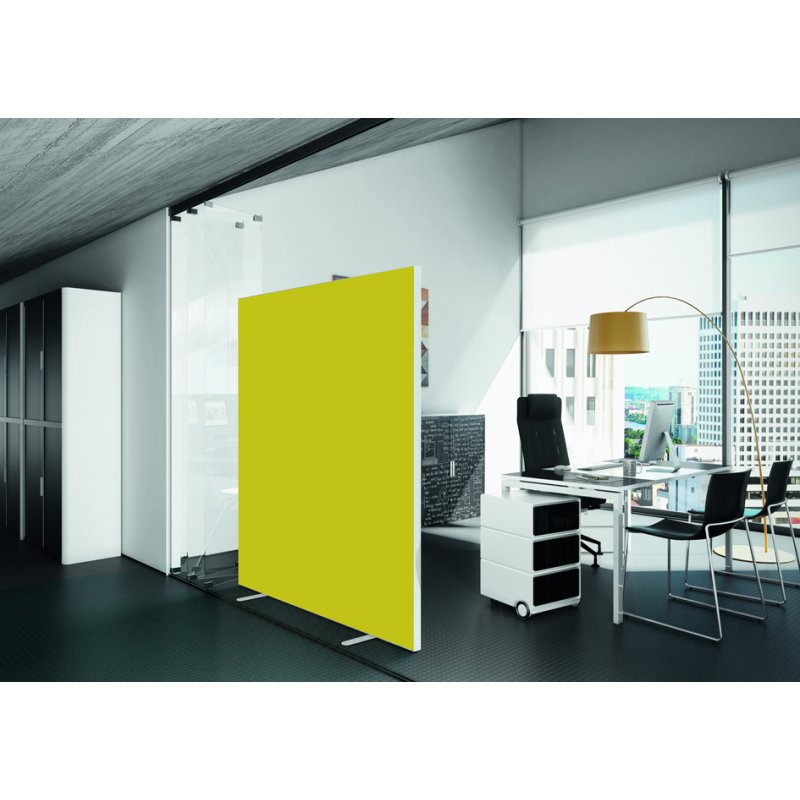PAPERFLOW cloison de séparation easyScreen, revêtement textile vert, 1600×390×1740 mm